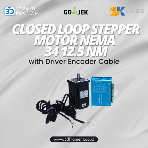 Closed Loop Stepper Motor NEMA 34 12.5 Nm with Driver Encoder Cable